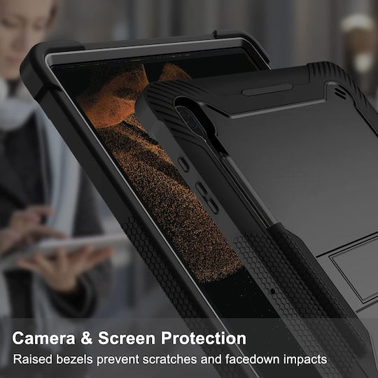 Techsuit Screen Protector Back Cover Durable Rose Golή (Samsung Galaxy Tab S8 Ultra / S9 Ultra)