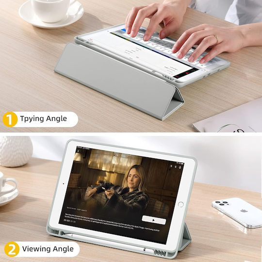 Techsuit Flip Cover Ανθεκτική Γκρι (iPad 2019/2020/2021 10.2'')