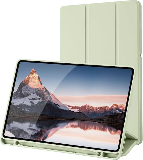 Techsuit Durable Green Flip Cover (Galaxy Tab S6 Lite 10.4)