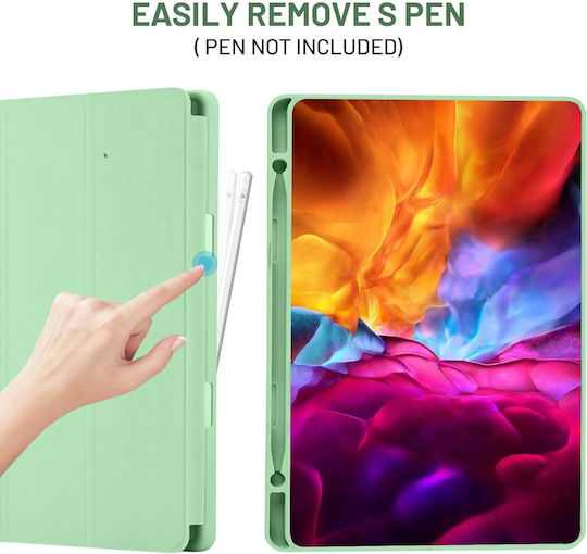 Techsuit Durable Green Flip Cover (Galaxy Tab S6 Lite 10.4)