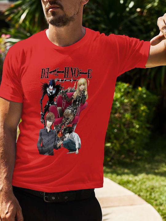 Characters T-shirt Death Note Κόκκινο Βαμβακερό