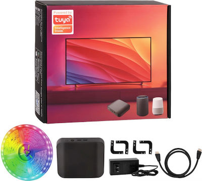 Kit Bandă LED Inteligentă TV WiFi Bluetooth Conexiune Dispozitive Multiple HDMI Control Vocal Control prin Aplicație Sincronizare Imagine Sunet Compatibil cu Aplicații de Streaming