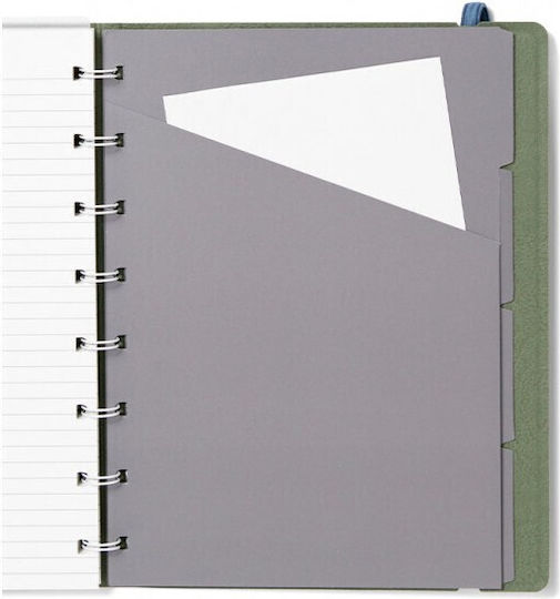 Filofax Notebook Refillable Σημειωματάριο Σπιράλ A5 Ριγέ με Λάστιχο Λευκό