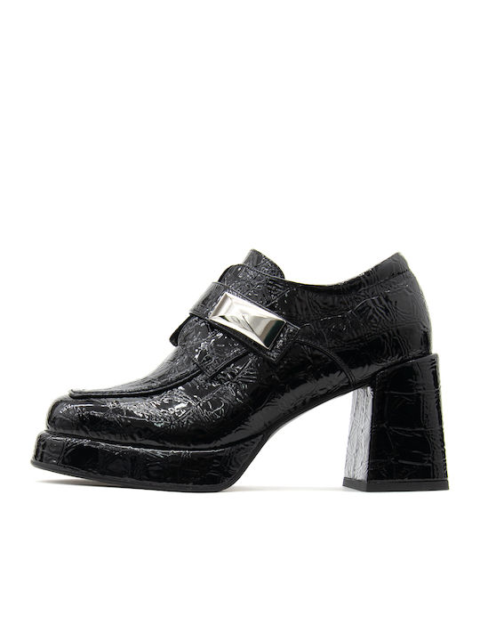 Noa Harmon Patent Leather Black High Heels