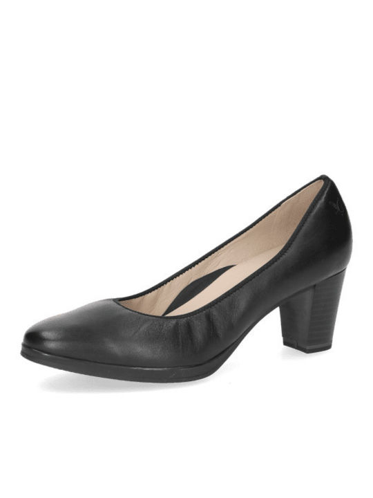 Leather Black Heels