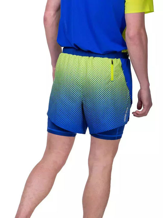 Ronhill Men's Athletic Shorts Azurite/Citrus Fade, Blue