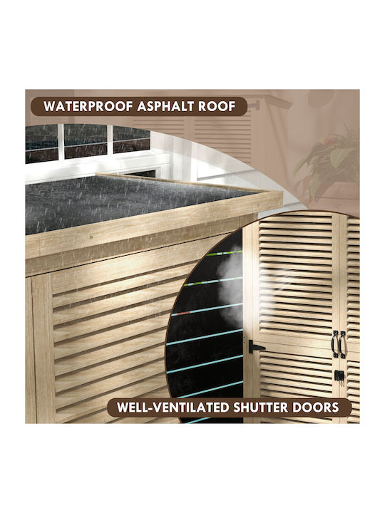 Zweiflügeliger Schrank Hölzernes mit 2 Regale 127x65x159.5cm
