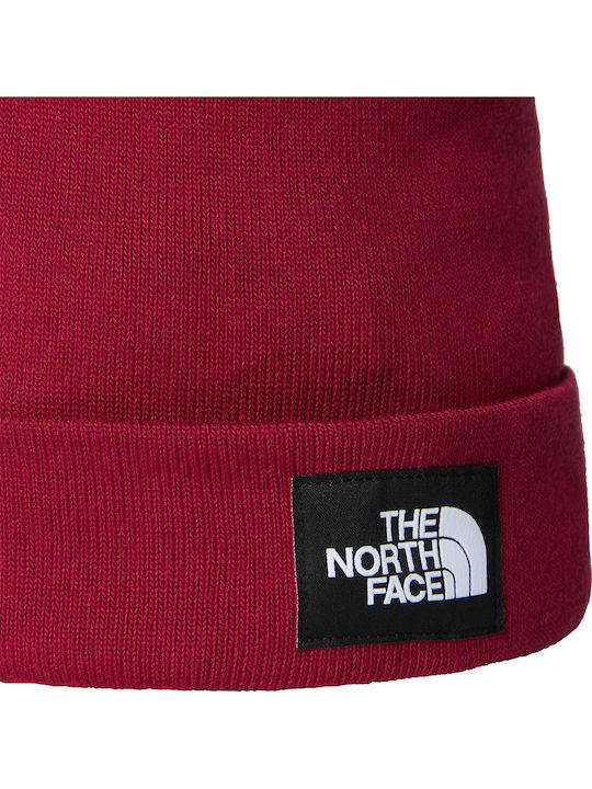Dock Worker Recycled Beanie Unisex Beanie Knitted in Burgundy color