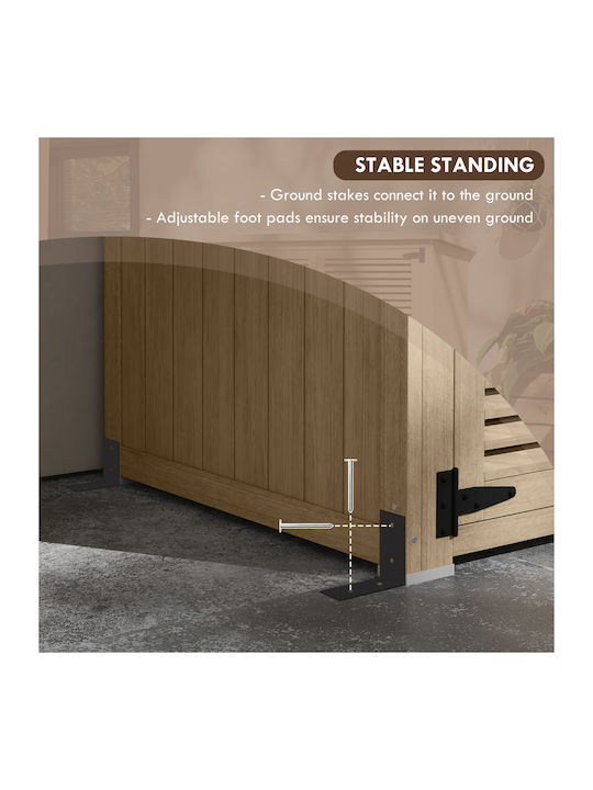 Zweiflügeliger Schrank Hölzernes mit 2 Regale 127x65x159.5cm