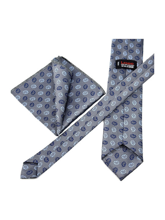 Legend Accessories Herren Krawatten Set Gedruckt in Gray Farbe