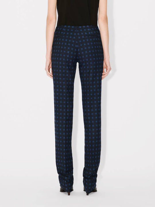 Kenzo Women's Cotton Trousers Blue