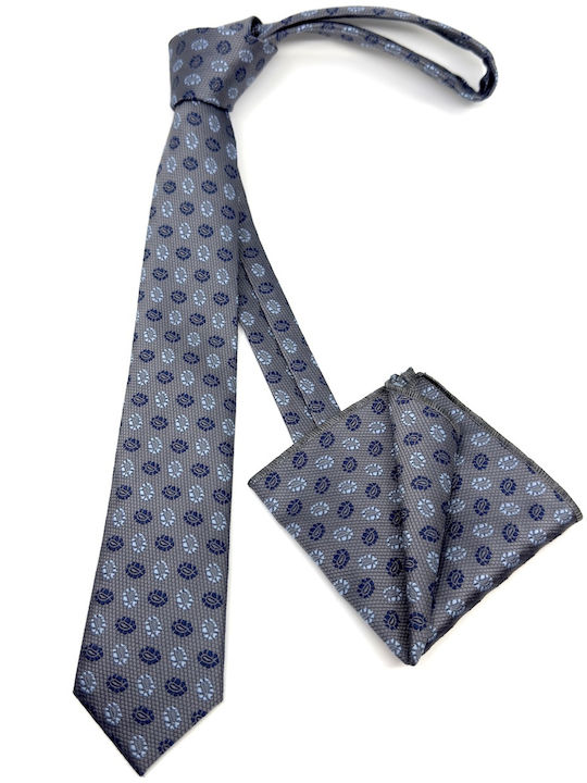 Legend Accessories Herren Krawatten Set Gedruckt in Gray Farbe