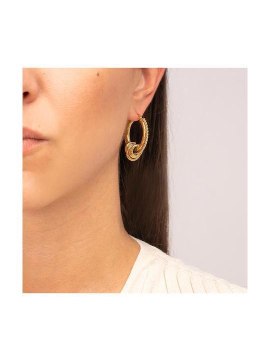 Excite-Fashion Earrings Hoops made of Steel Gold Plated