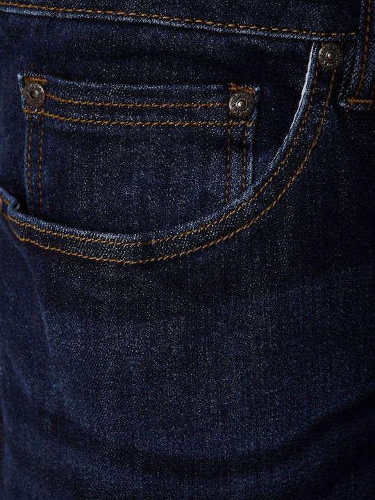 Ανδρικό Παντελόνι Τζιν με Slim Tapered Εφαρμογή Μπλε