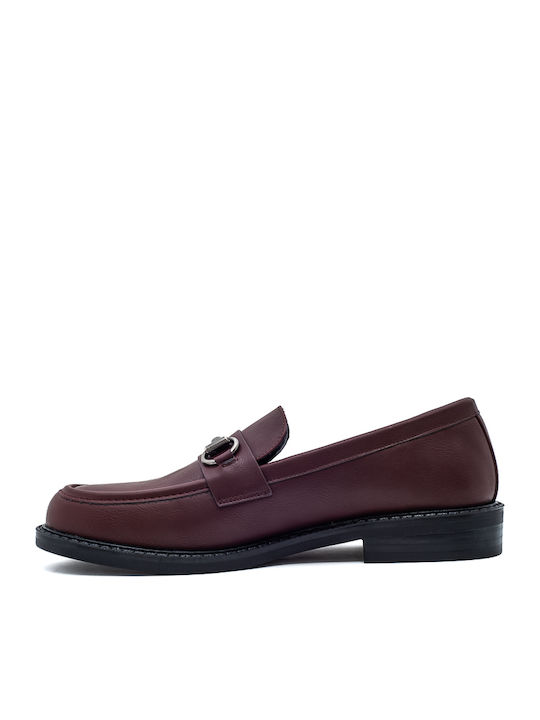 Women's Moccasins in Burgundy Color