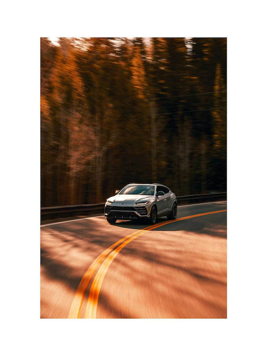 Painting Sport Car On Winding Road 50x80