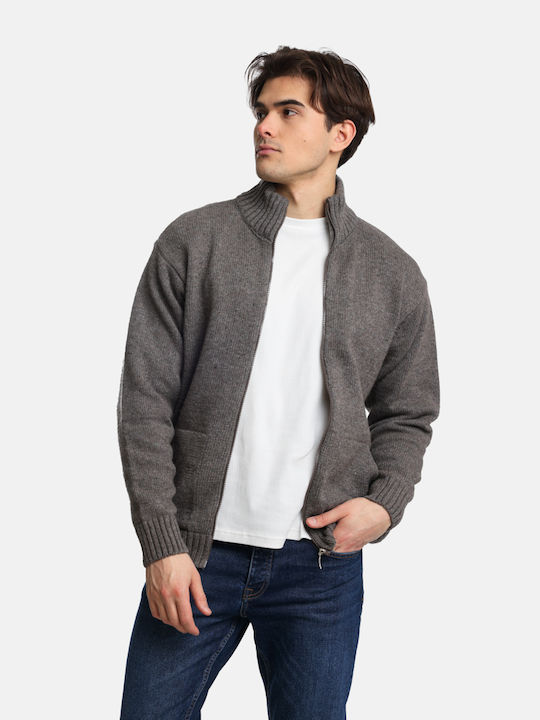 Paco & Co Men's Knitted Cardigan Coffee