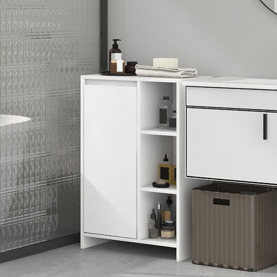 HomCom Ντουλάπι Μπάνιου 53x30x80cm Λευκό