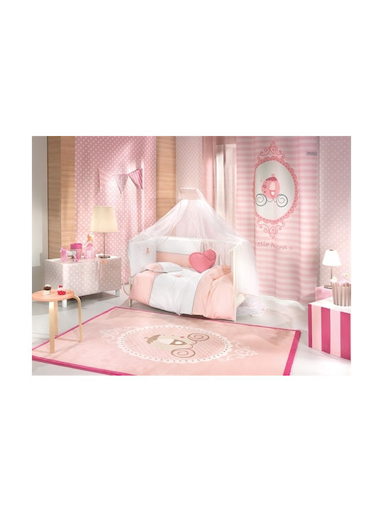 Saint Clair Kids Rod Pocket Curtain Little Princess Pink 160x240cm