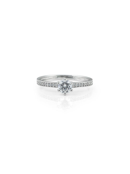 Themelidis Jewels Единичен камък от Бяло злато 18K с Диамант