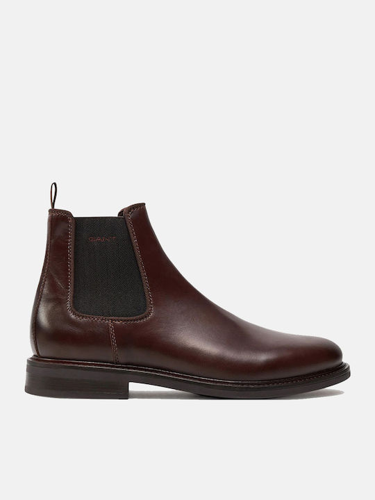 St Fairkon Leather Brown Men's Boots