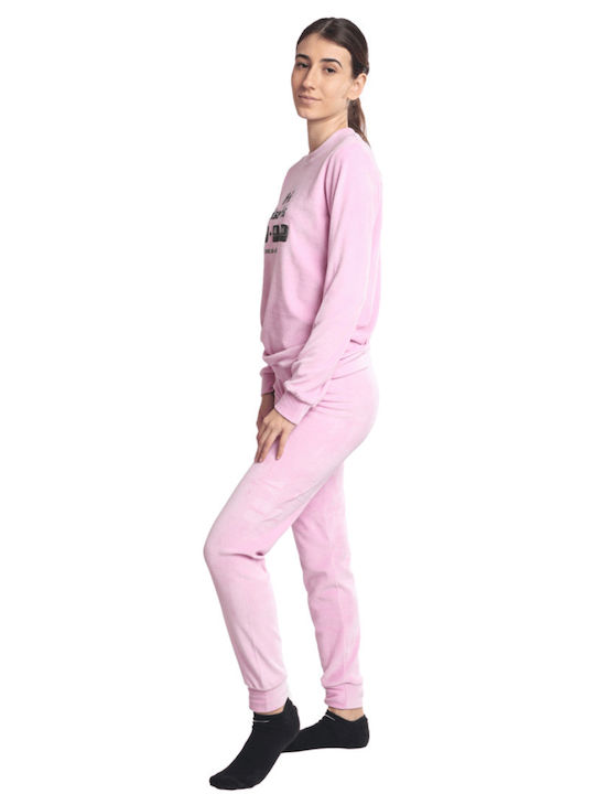 Dreams by Joyce Winter Damen Pyjama-Set Samt Rose