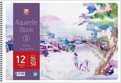 Typotrust Bloc de acuarelă No5 35x50cm 12 file (desene și modele diverse)