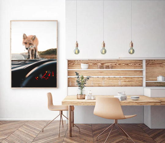 Pictură Vulpe Pe Bordul Mașinii Vulpe Pe Bordul Mașinii 100x150