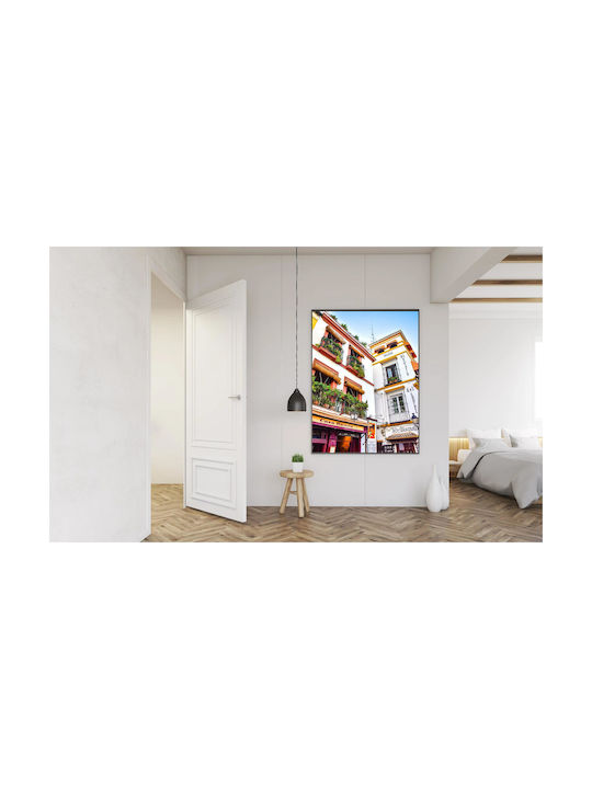 Gemälde Bunte Gebäudefassaden Eisenbalkone 70x100