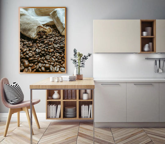 Πίνακας Coffee Beans In A Burlap Sack Κόκκοι Καφέ Σάκο Λινάτσας 100x150