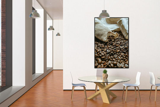 Πίνακας Coffee Beans In A Burlap Sack Κόκκοι Καφέ Σάκο Λινάτσας 100x150