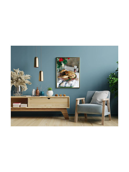 Painting Roasted Chicken Decorative Eggs Flowers 80x120