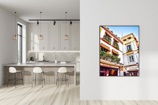 Πίνακας Colorful Building Facades Iron Balconies Πολύχρωμες Προσόψεις Κτιρίων Σιδερένια Μπαλκόνια 100x150