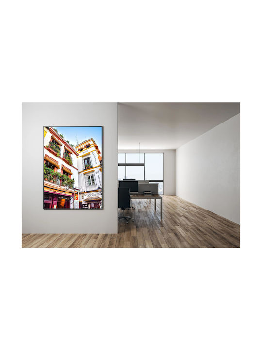 Πίνακας Colorful Building Facades Iron Balconies Πολύχρωμες Προσόψεις Κτιρίων Σιδερένια Μπαλκόνια 100x150