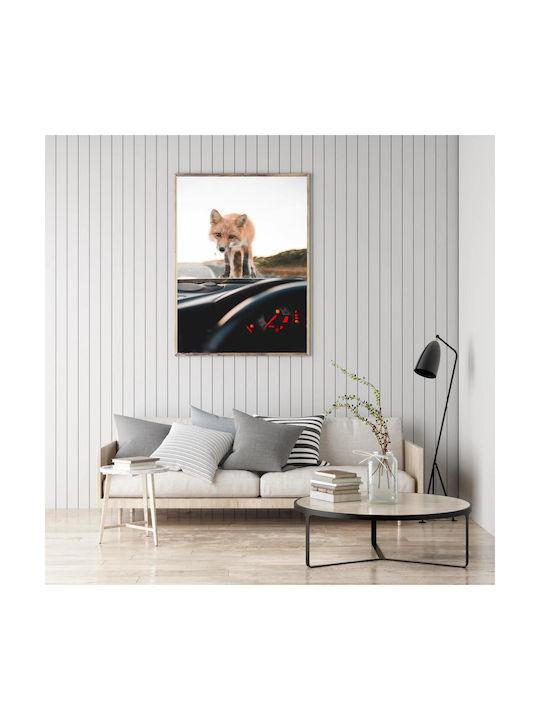 Gemälde Fuchs auf Armaturenbrett 115x170