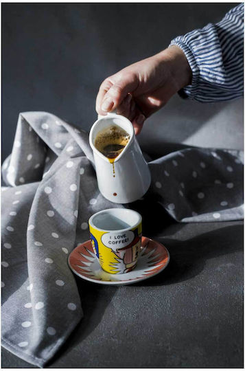 Turnând cafea într-o ceașcă Pop Art Pictură 100x150