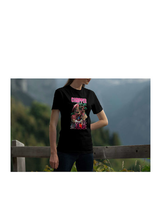 Chopper T-shirt One Piece Black Cotton