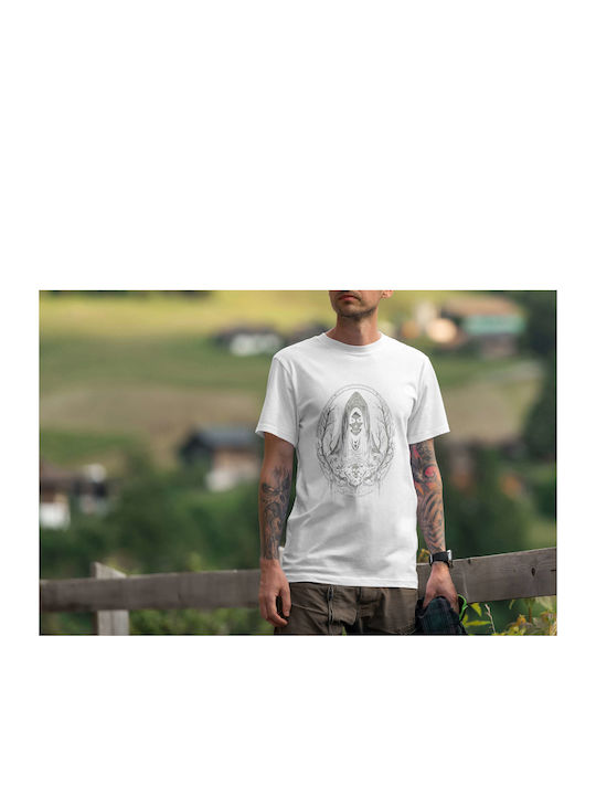 Grim Reaper Artwork T-shirt White Cotton