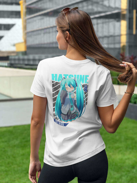 Hatsune Miku Otaku T-shirt White Cotton