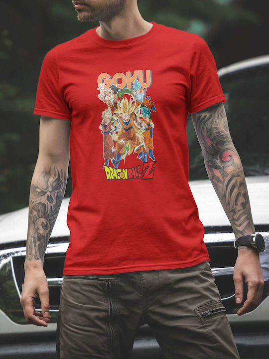 T-shirt Dragon Ball Red Cotton