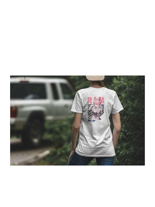 Ram From Re:zero T-shirt White Cotton