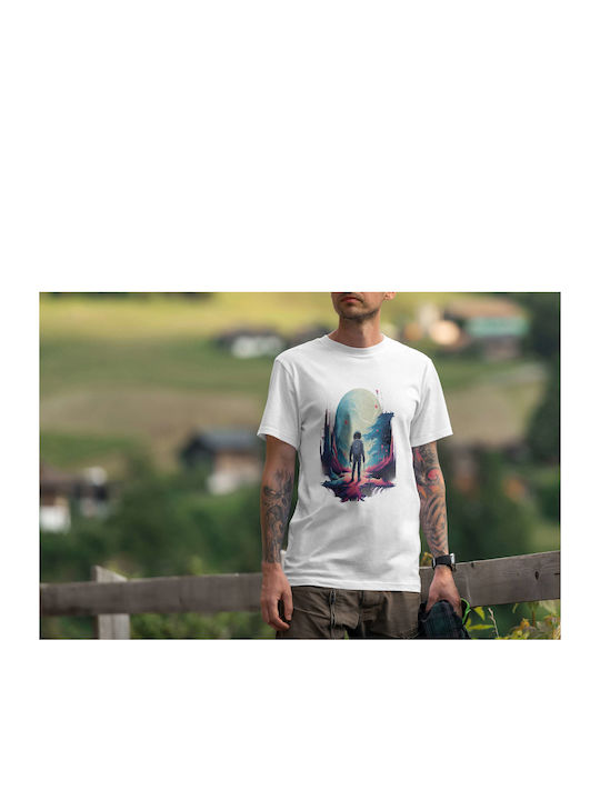 Astronaut On Alien Planet T-shirt White Cotton