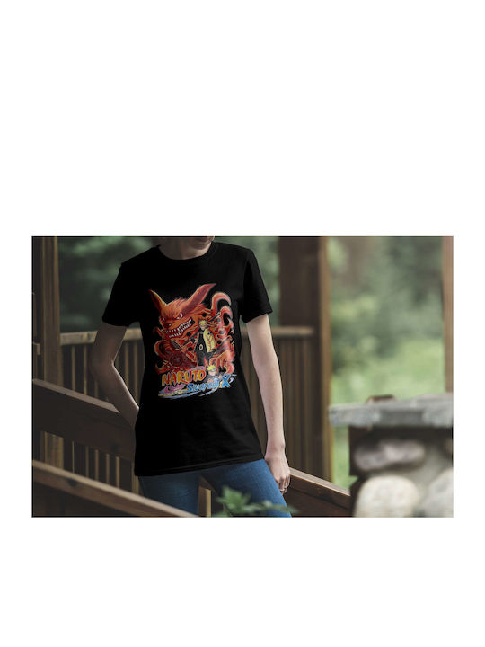 X Promotional Poster T-shirt Naruto Black Cotton