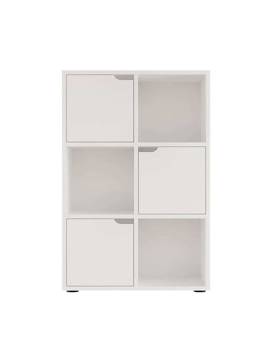 Βιβλιοθήκη Bookel Λευκή Απόχρωση 59.5x27.5x89εκ.