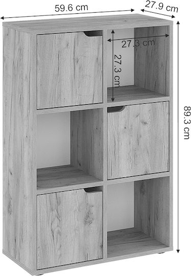 Bibliotecă Bookel Stejar 59.5x27.5x89cm