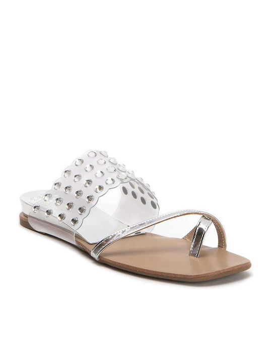 Keep Fred Women's Flat Sandals in Silver Color