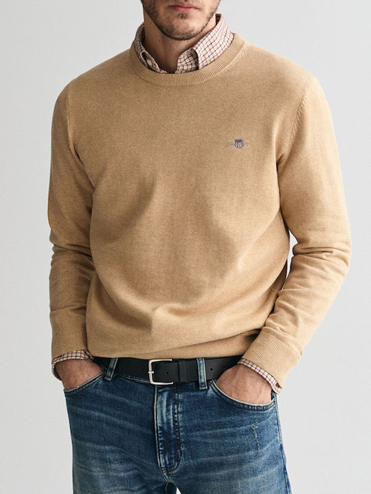 Gant Men's Long Sleeve Sweater Biege