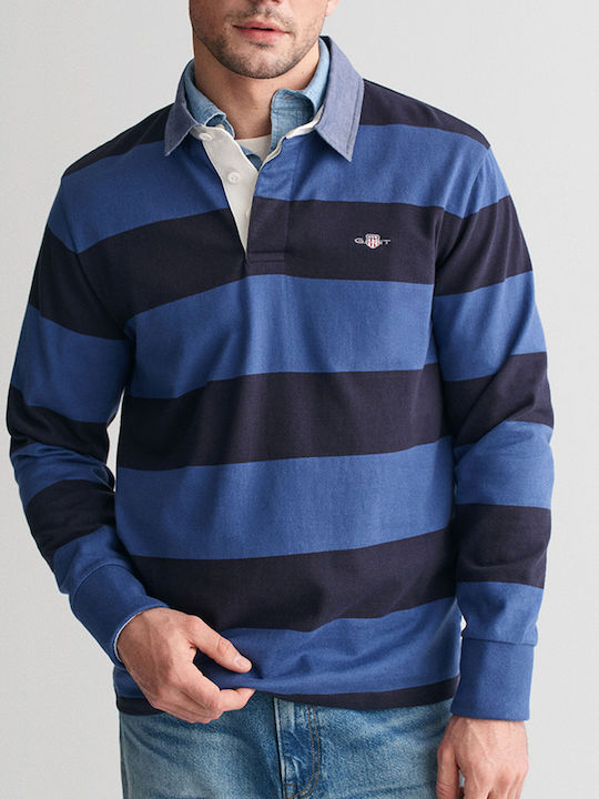 Gant Ανδρική Μπλούζα Μακρυμάνικη Polo Dark Blue