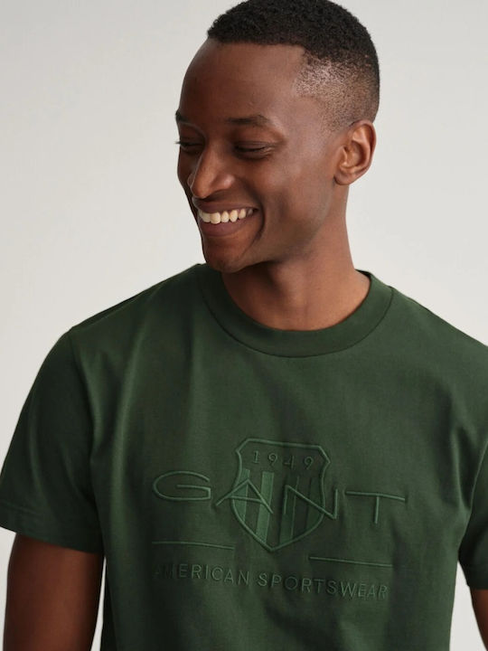 Gant Men's Short Sleeve T-shirt Green