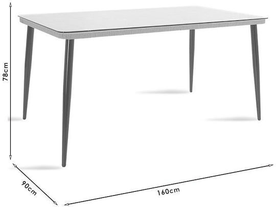 Set Sala De Mese Pentru Exterior Naoki X 5 Piese Naturale, Negru Cu Perne
